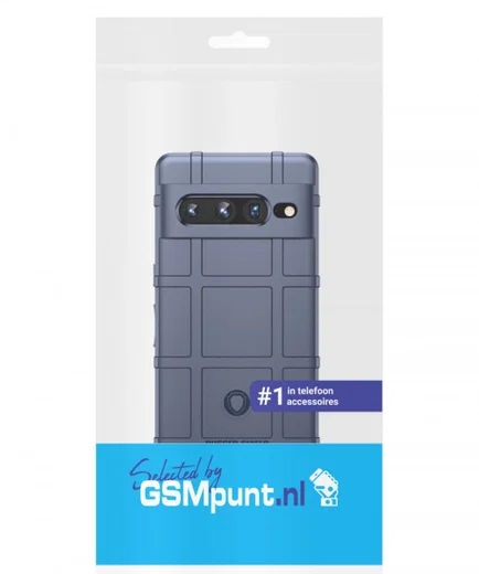 Google Pixel 7 Pro Hoesje Shock Proof Rugged Shield Back Cover Blauw afbeelding 9