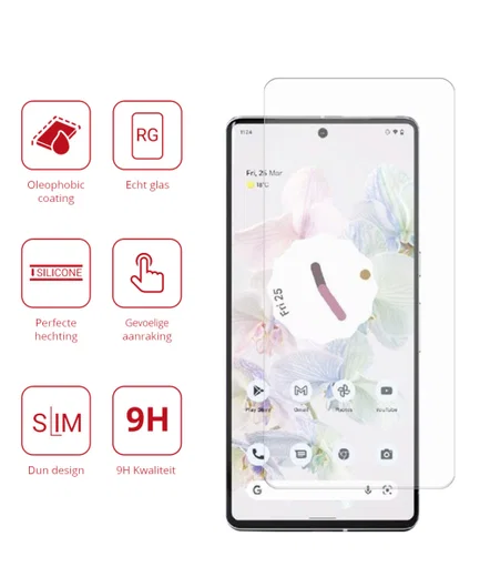 Rosso Google Pixel 7 9H Tempered Glass Screen Protector afbeelding 2