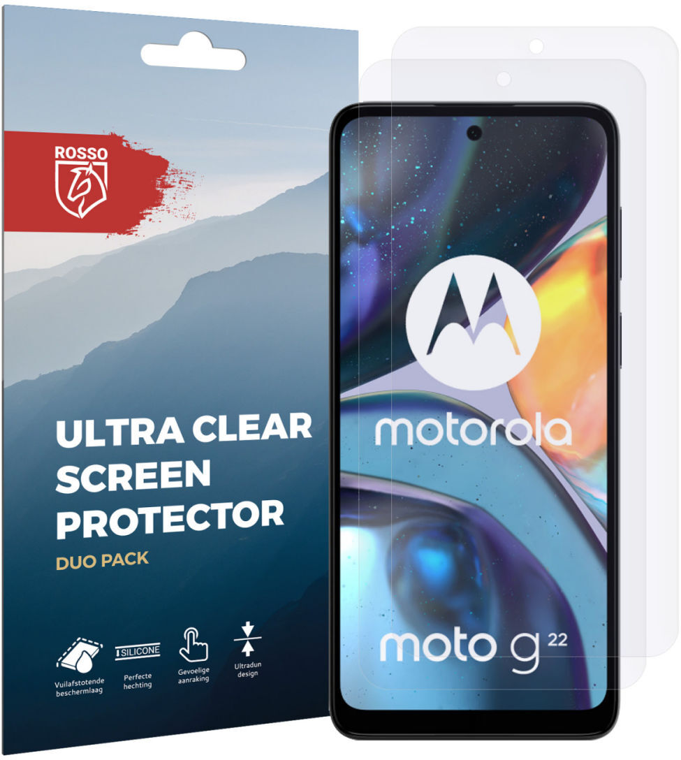 Rosso Motorola Moto G22 4G Ultra Clear Screen Protector Duo Pack afbeelding 6