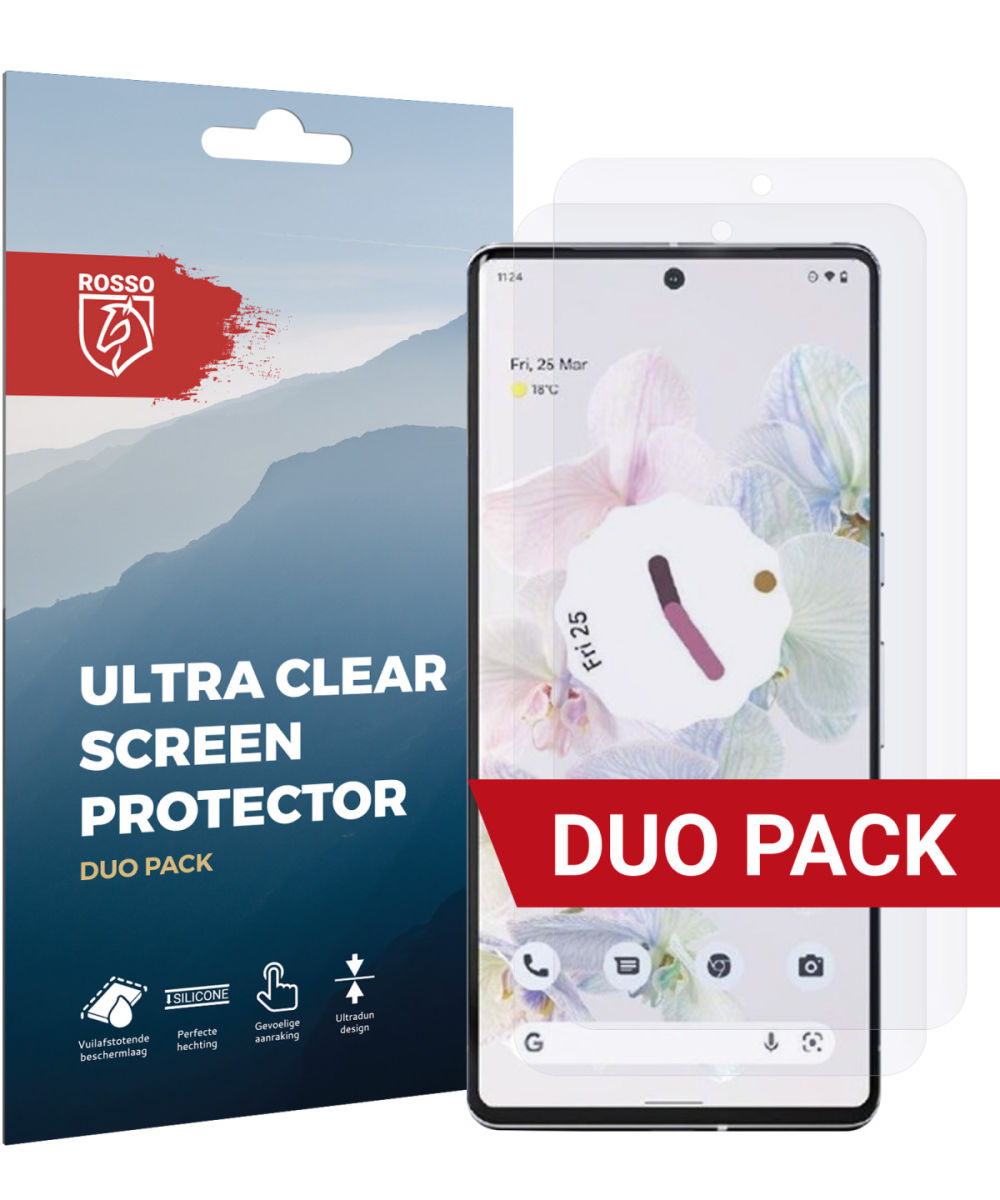 Rosso Google Pixel 7 Ultra Clear Screen Protector Duo Pack afbeelding 1