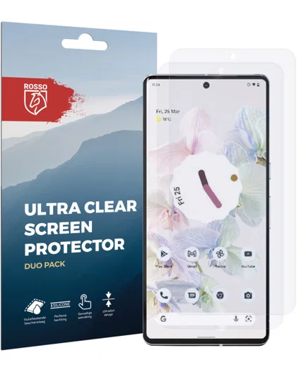 Rosso Google Pixel 7 Ultra Clear Screen Protector Duo Pack afbeelding 9