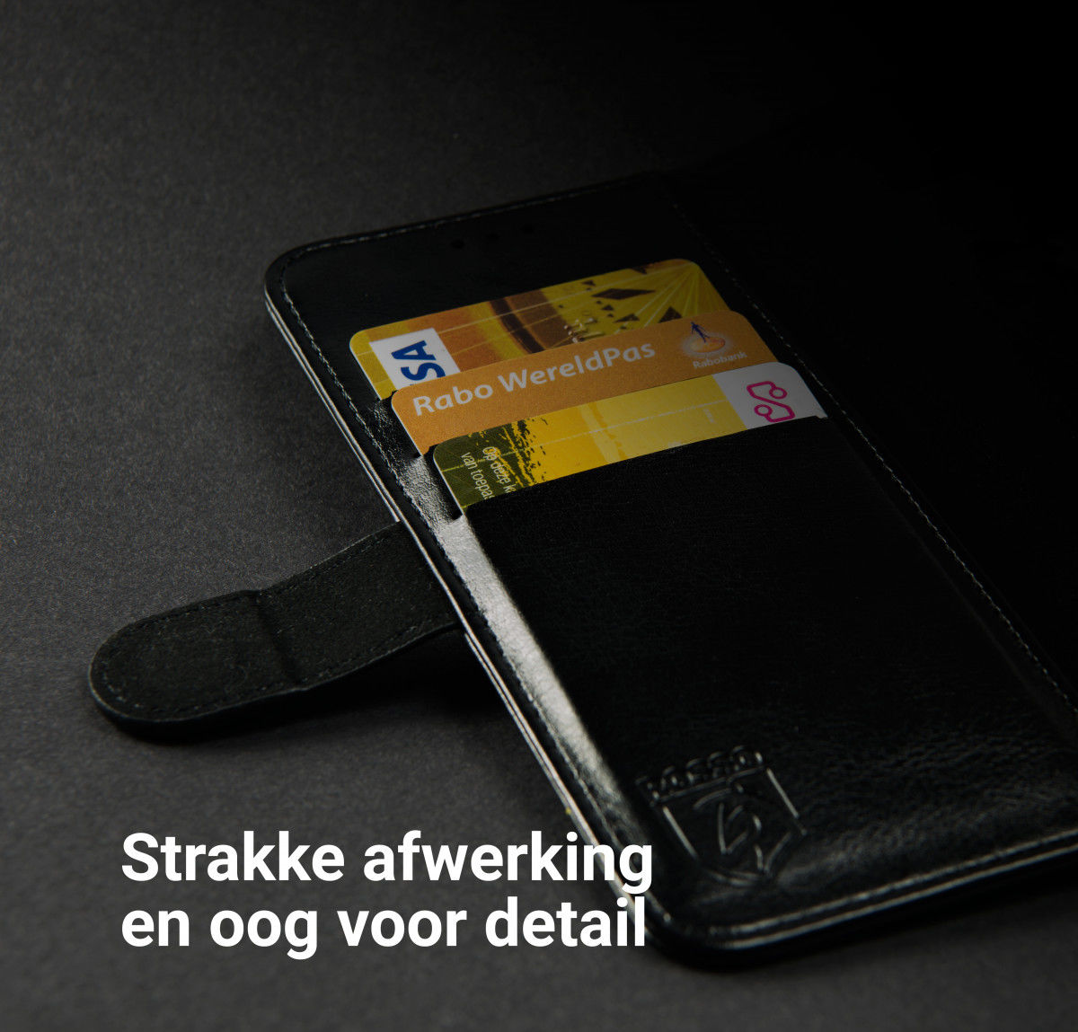 Rosso Element Oppo Find X5 Lite Hoesje Book Cover Wallet Zwart afbeelding 8