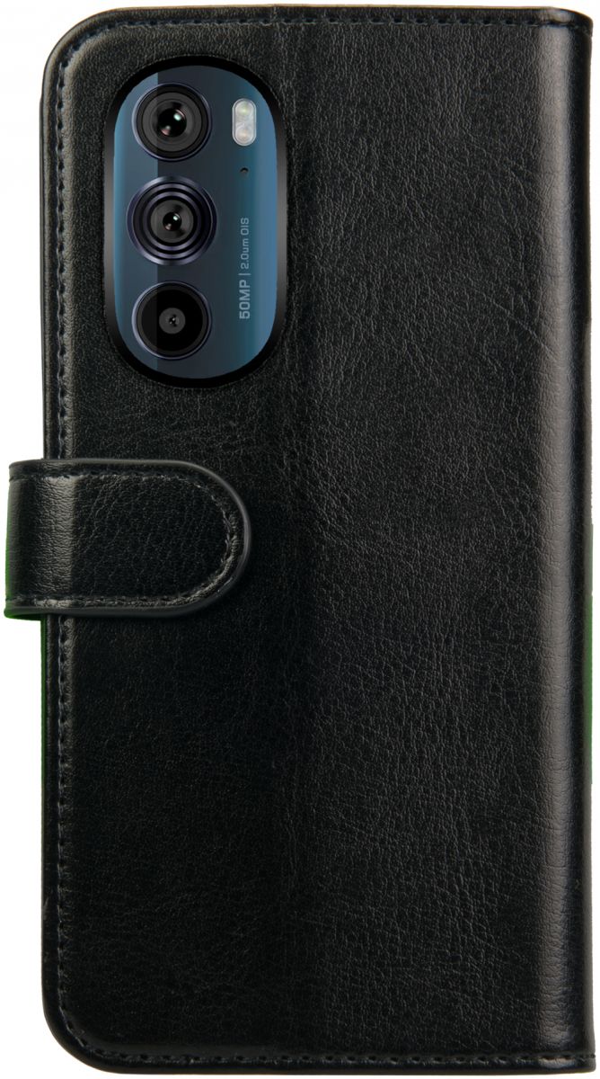 Rosso Element Motorola Edge 30 Pro Hoesje Book Cover Wallet Zwart afbeelding 2