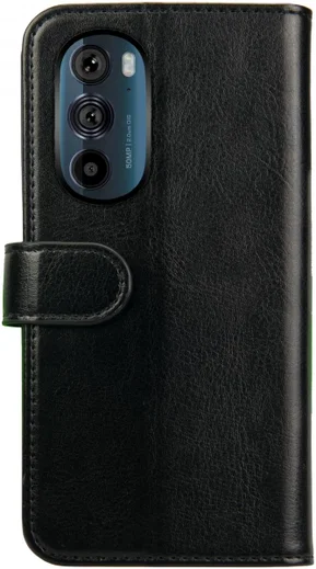 Rosso Element Motorola Edge 30 Pro Hoesje Book Cover Wallet Zwart afbeelding 2