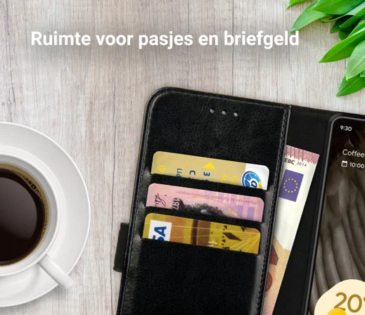 Rosso Element Google Pixel 7 Hoesje Book Cover Wallet Zwart afbeelding 6