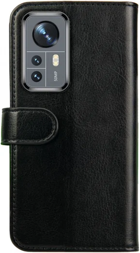 Rosso Element Xiaomi 12 Pro Hoesje Book Cover Wallet Zwart afbeelding 2