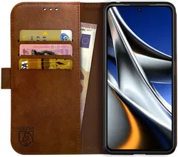 Rosso Element Xiaomi Poco X4 Pro Hoesje Book Cover Wallet Bruin afbeelding