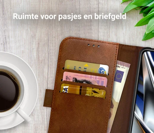 Rosso Element Xiaomi Poco X4 Pro Hoesje Book Cover Wallet Bruin afbeelding 6
