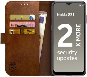 Rosso Element Nokia G21 / G11 Hoesje Book Cover Wallet Bruin