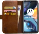 Rosso Element Motorola Moto G22 Hoesje Book Cover Wallet Bruin