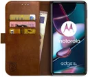Rosso Element Motorola Edge 30 Pro Hoesje Book Cover Wallet Bruin
