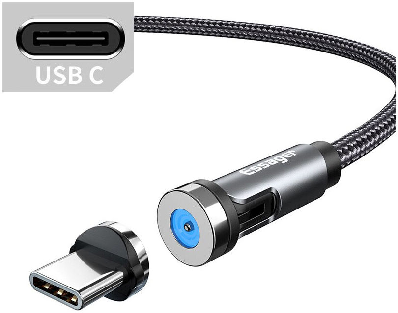 Essager 2A 540° Draaibare Magnetische USB-C naar USB Kabel 2M afbeelding 2
