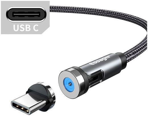 Essager 2A 540° Draaibare Magnetische USB-C naar USB Kabel 2M afbeelding 2