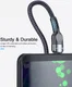 Essager 5A Gevlochten USB-C naar USB-C Kabel 60W Fast Charge 2M Zwart afbeelding 6
