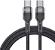 Essager 5A Gevlochten USB-C naar USB-C Kabel 60W Fast Charge 2M Zwart afbeelding 1