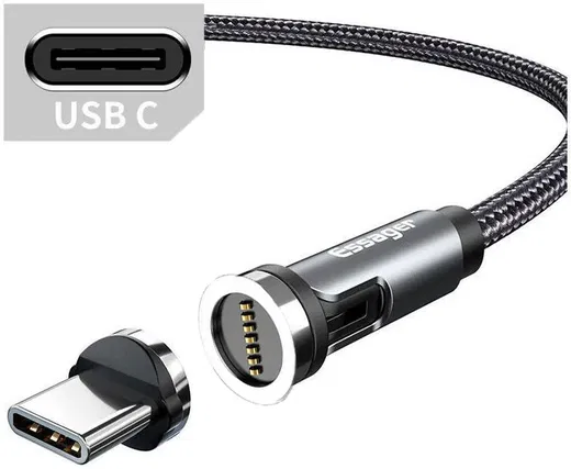 Essager 3A 540° Draaibare Magnetische USB-C naar USB Kabel 1M afbeelding 2