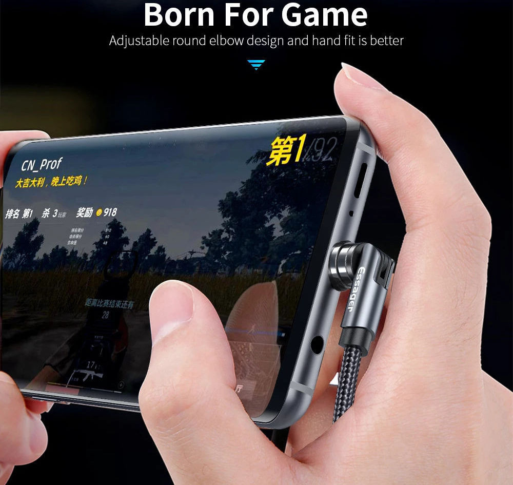 Essager 3A 540° Draaibare Magnetische USB-C naar USB Kabel 1M afbeelding 7