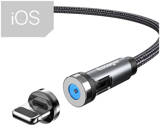 Essager 3A 540° Draaibare Magnetische Lightning naar USB Kabel 1M afbeelding 2