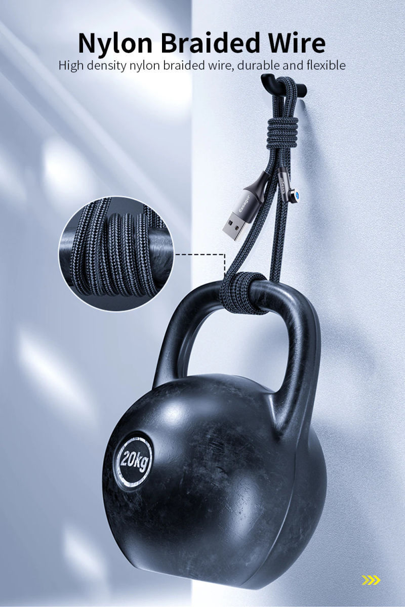 Essager 3A 540° Draaibare Magnetische Lightning naar USB Kabel 1M afbeelding 10