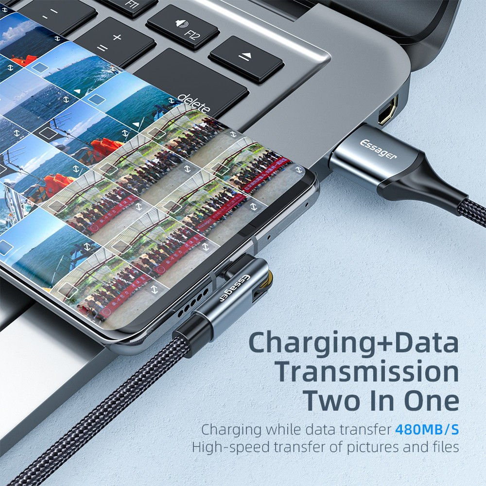 Essager 3A 180° Draaibare USB naar micro USB Kabel Fast Charge 1M afbeelding 4