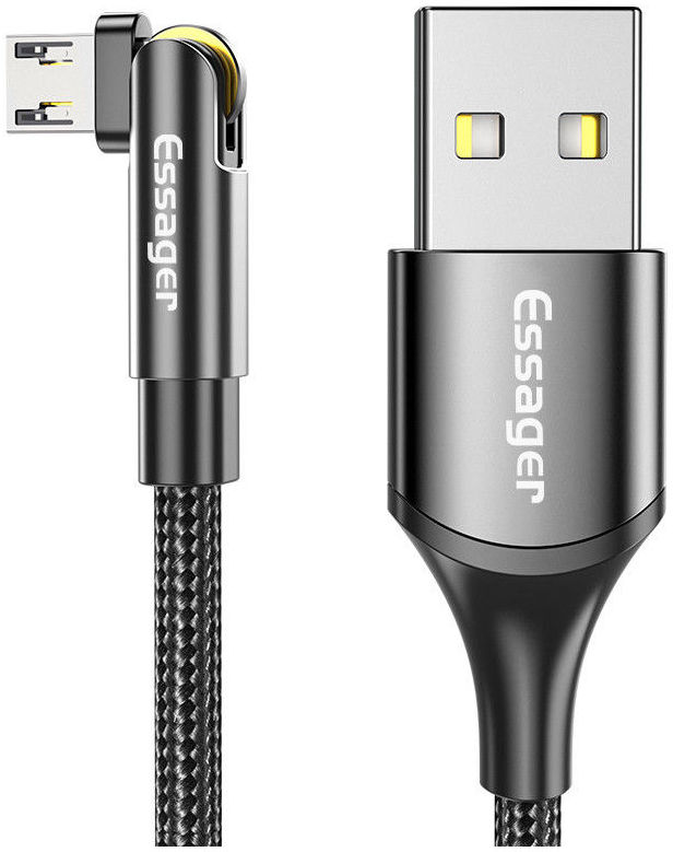 Essager 3A 180° Draaibare USB naar micro USB Kabel Fast Charge 1M afbeelding 1