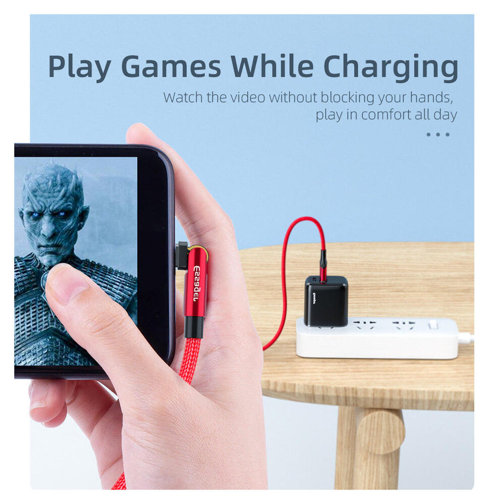 Essager 3A 180° Draaibare USB naar USB-C Kabel Fast Charge 1M Zwart afbeelding 9