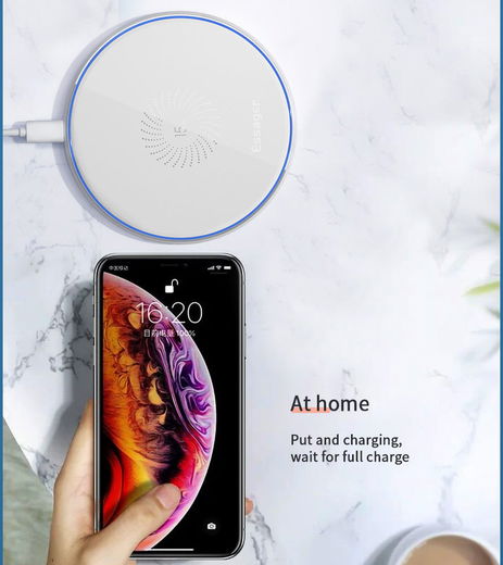 Essager 15W Draadloze Fast Charge Oplader met USB-C Kabel Zwart afbeelding 10