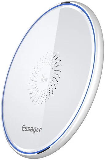 Essager 15W Draadloze Fast Charge Oplader met USB-C Kabel Wit afbeelding 1