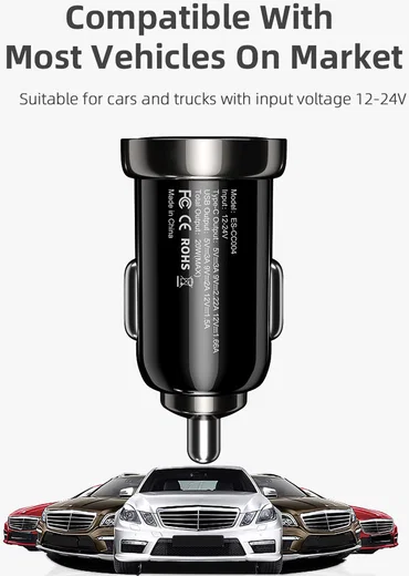 Essager USB/USB-C Autolader 20W Quick Charge 3.0 en Power Delivery 3.0 afbeelding 9