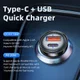 Essager USB/USB-C Autolader 20W Quick Charge 3.0 en Power Delivery 3.0 afbeelding 3