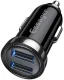 Essager 2.4A Dubbele USB Autolader 12W Zwart afbeelding 1