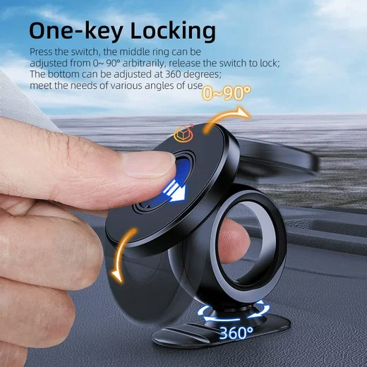 Essager Compacte Magnetische Dashboard Telefoonhouder Zwart afbeelding 2