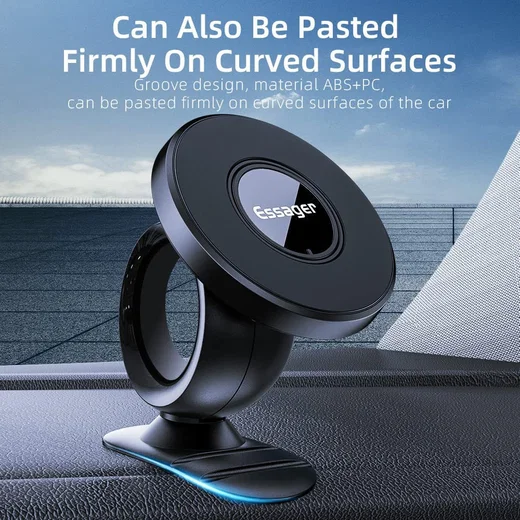 Essager Compacte Magnetische Dashboard Telefoonhouder Zwart afbeelding 4
