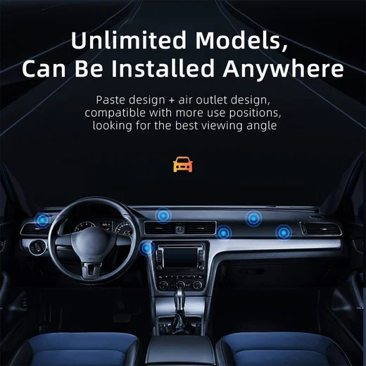 Essager Compacte Magnetische Dashboard Telefoonhouder Zwart afbeelding 6