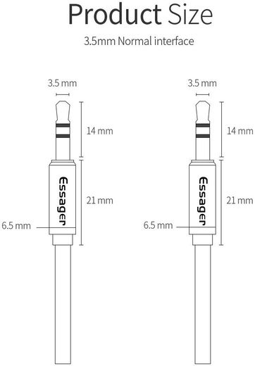 Essager AUX Verleng Kabel 3.5mm Jack naar 3.5mm Jack 1 Meter afbeelding 6
