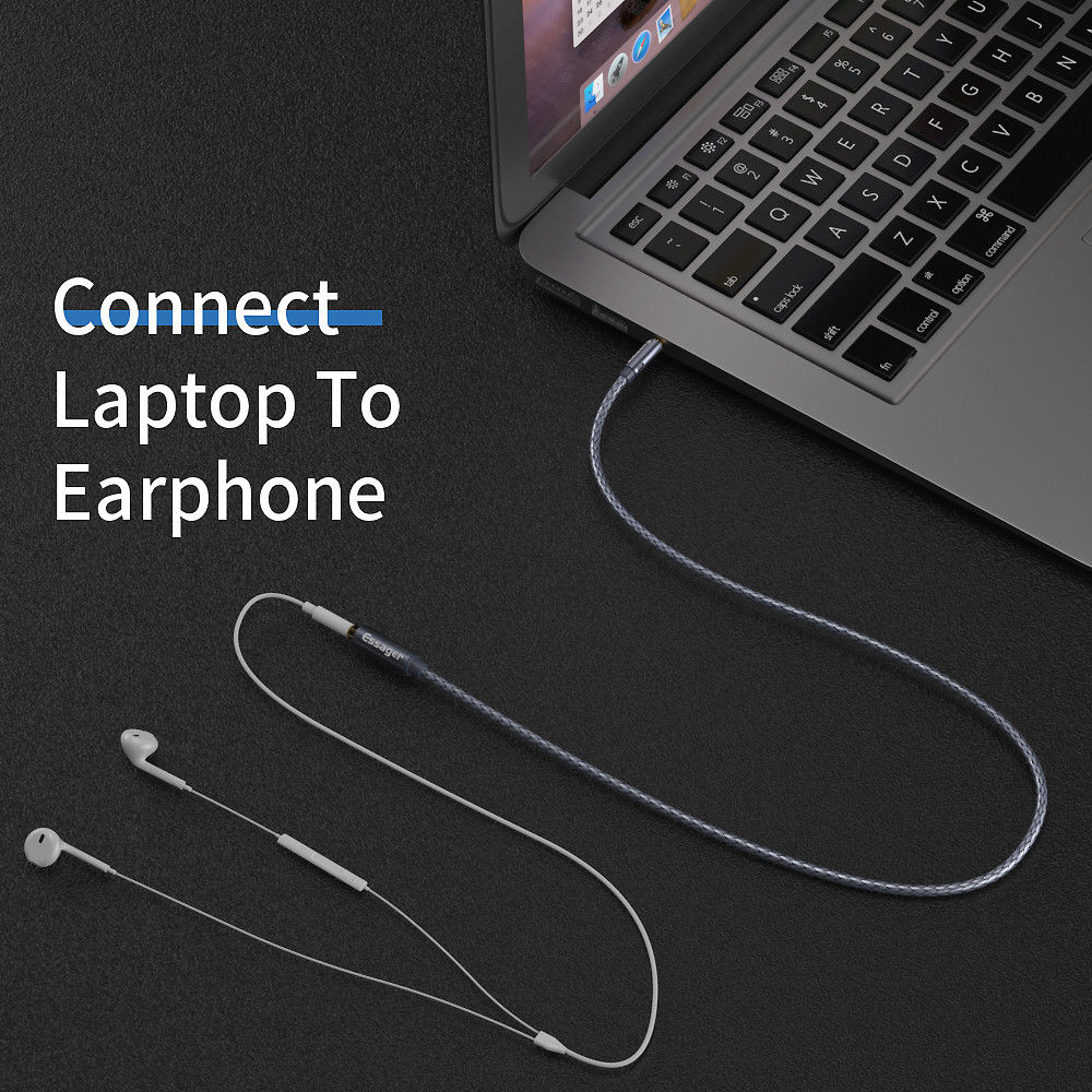 Essager 3.5mm Male naar 3.5mm Female AUX Verlengkabel Gevlochten 1M afbeelding 8