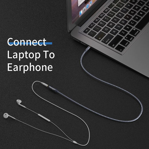 Essager 3.5mm Male naar 3.5mm Female AUX Verlengkabel Gevlochten 1M afbeelding 8