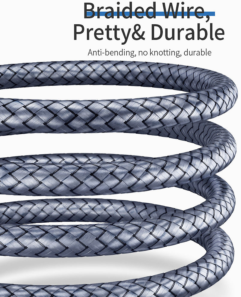 Essager 3.5mm Male naar 3.5mm Female AUX Verlengkabel Gevlochten 1M afbeelding 9