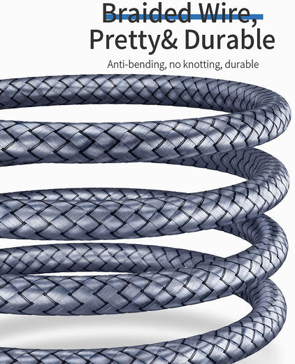 Essager 3.5mm Male naar 3.5mm Female AUX Verlengkabel Gevlochten 1M afbeelding 9