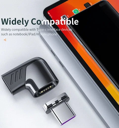 Essager 100W USB-C naar USB-C Adapter met Haakse Hoek 5A Zwart afbeelding 12