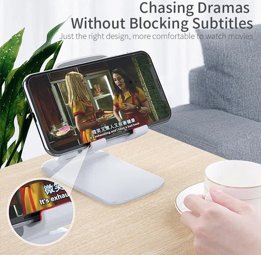 Essager Opvouwbare Verstelbare Bureau Houder Telefoon/Tablet Wit afbeelding 9