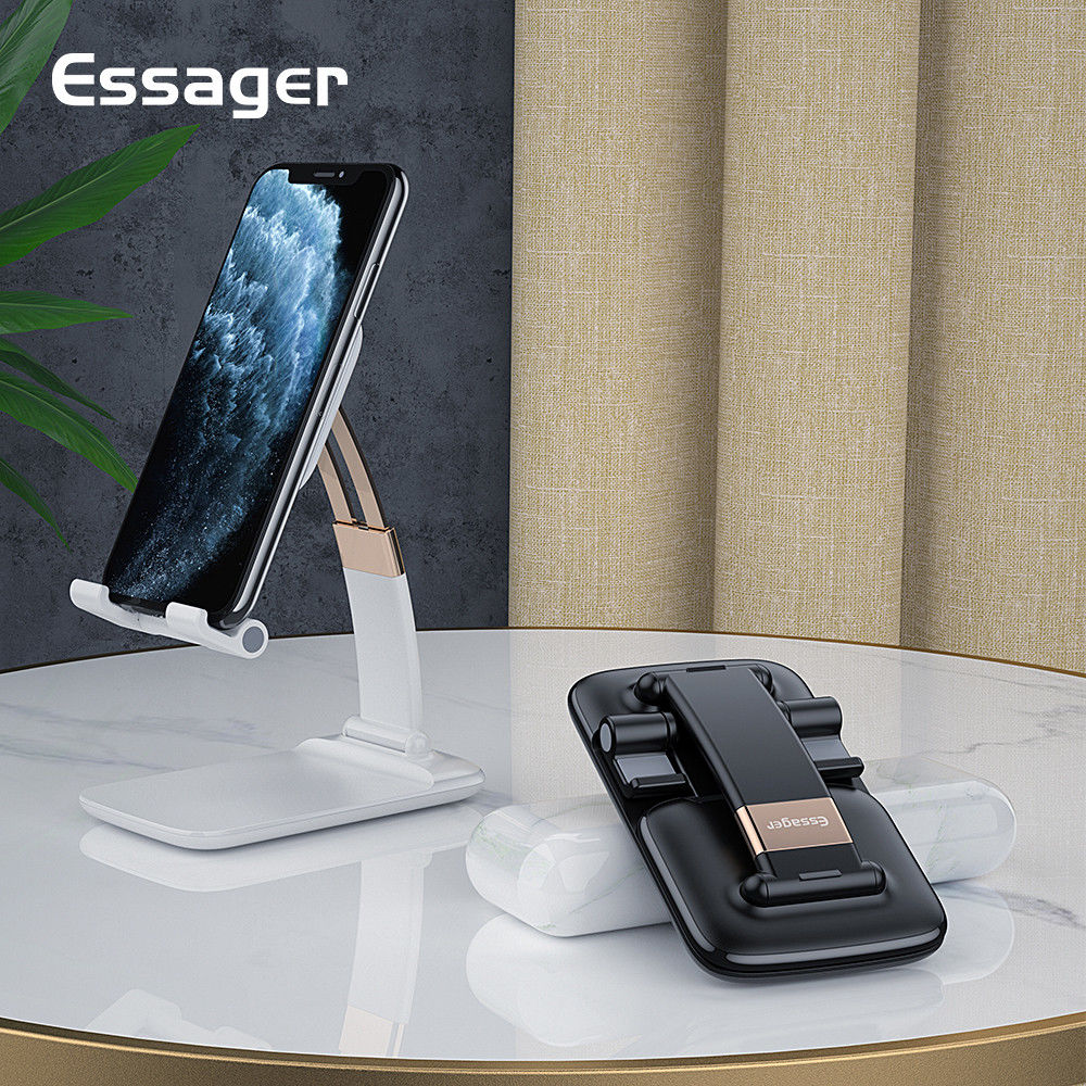 Essager Opvouwbare Verstelbare Bureau Houder Telefoon/Tablet Wit afbeelding 2