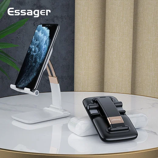 Essager Opvouwbare Verstelbare Bureau Houder Telefoon/Tablet Wit afbeelding 2