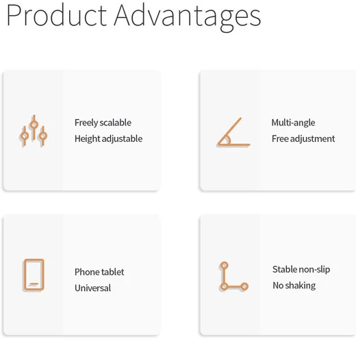 Essager Opvouwbare Verstelbare Bureau Houder Telefoon/Tablet Wit afbeelding 14