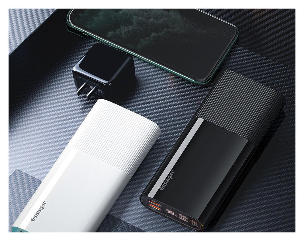 Essager Powerbank 20.000 mAh PD en QC 18W met Digitale Display Zwart afbeelding 13