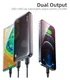 Essager Draagbare Compacte USB-A Powerbank 10.000 mAh Zwart afbeelding 3