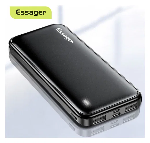 Banque d'alimentation 100 000 mAh avec 4 ports - Lampe de poche intégrée - Batterie de secours | Stuff Enough.be