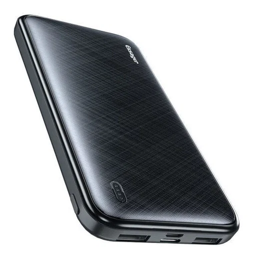 Essager Draagbare Compacte USB-A Powerbank 10.000 mAh Zwart afbeelding 1