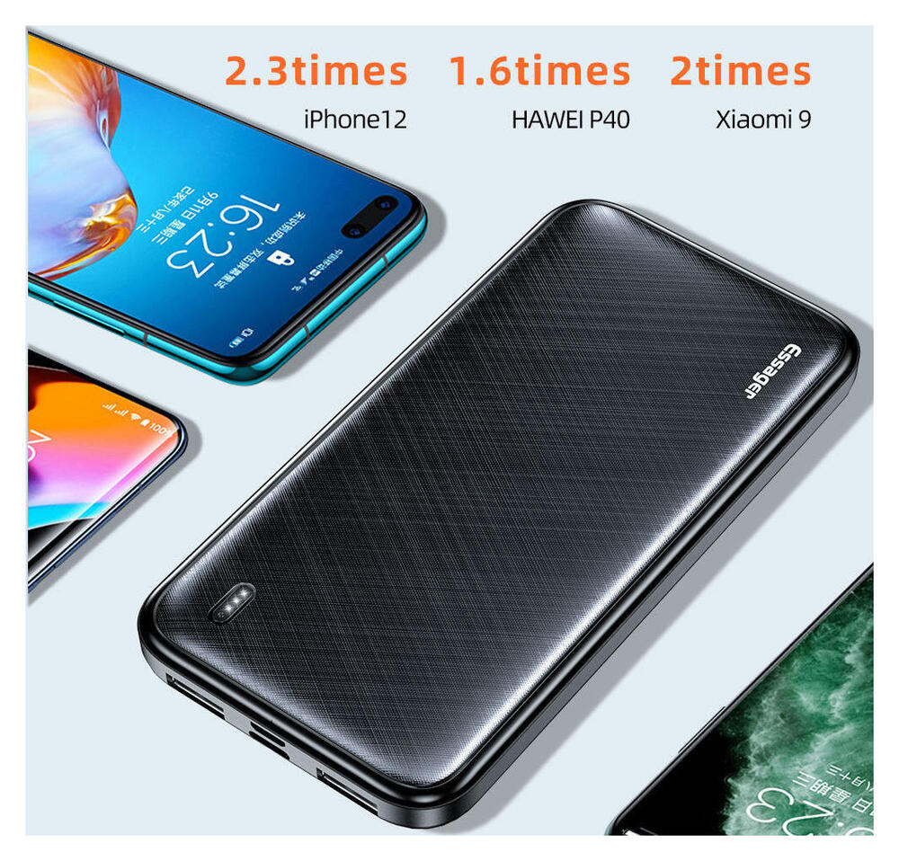 Essager Draagbare Compacte USB-A Powerbank 10.000 mAh Wit afbeelding 6