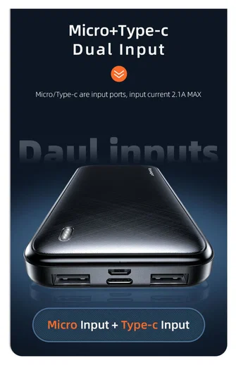 Essager Draagbare Compacte USB-A Powerbank 10.000 mAh Wit afbeelding 10